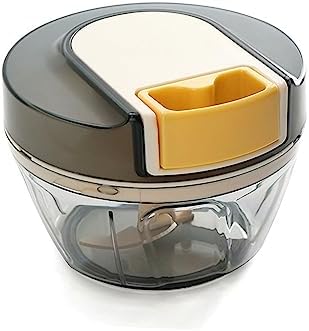 JOLIXIEYE Manual Mini Chopper Shredder Effortless Garlic Chopper Manual Food Processor Vegetable Chopper Portable Hand Pull String Garlic Mincer Hand-Powered Food Chopper for Nuts Walnut Pecans