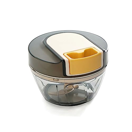 Jolixieye Manual Mini Chopper Shredder Effortless Garlic Chopper Manual Food Processor Vegetable Chopper Portable Hand Pull String Garlic Mincer Hand-Powered Food Chopper For Nuts Walnut Pecans #TOP17