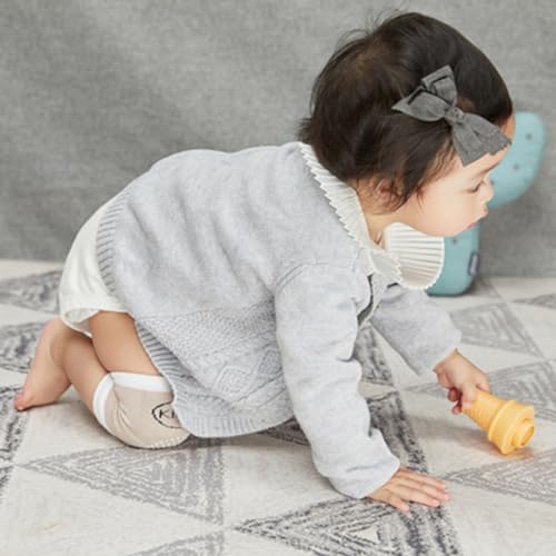 EOUIAV 5 Paar Knieschoner Baby Krabbeln Gummipunkte Anti-rutsch Baumwolle Baby Knieschoner Krabbelhilfe für Unisex Babys