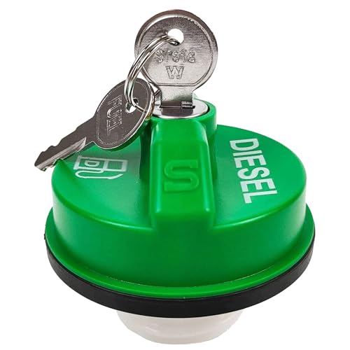 JEEFHO 10591D Locking Diesel Gas Cap, Fuel Cap For Chevy Silverado Express C3500 K3500, Dodge Ram 3500 W350 D350, Ford F-250 E-350, GMC Sierra Savana. Replaces# 9MGC791, MGC791, 10591 ﻿