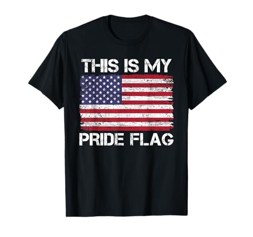 This is My Pride Flag USA American 4th of July Patriotic T-Shirt