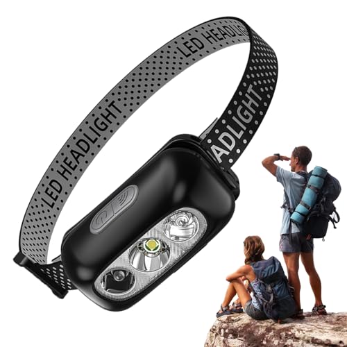Lámpara de cabeza - Faro LED ajustable, Lámpara de iluminación recargable | Dispositivo de iluminación LED brillante con múltiples modos, batería recargable, al aire libre, senderismo, Campin