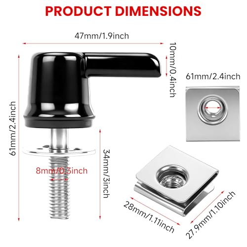 TOKCKYBL Premium Saddle Bag Lock Hardware Bolt Kit, Saddlebag Lever Lock by TOKCKYBL - Used condition - Image 2