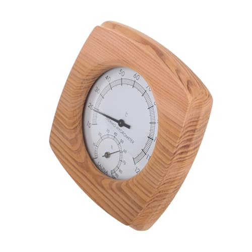 Gogogmee Termómetro de Madera para Sauna con Higrómetro Medidor de Temperatura y Accesorio de Sauna Pared Baños y Habitaciones de Vapor