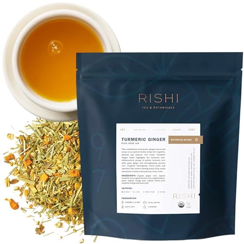 Rishi Tea Turmeric Ginger Herbal Tea - Organic Loose Leaf,
