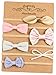 Baby Girl Headbands and Bows, Skinny Nylon Headbands, Assorted 6 Packs of Hair Accessories for Newborn Toddler Girls