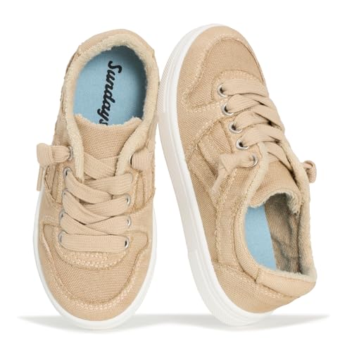 Image of Sundays Girls Sneakers Non-Slip Canvas Girls Shoes Comfort Kids Footwear