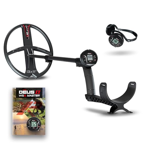 XP Metal Detectors Deus II 13x11 WS6 Master - Weatherproof and Multi Frequency, Ideal for Treasure and relic Hunting, WS6 Wireless Headphones and S-Telescopic Stem (DEUS2-34FMFWS6E)