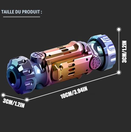Alliage Jouet Anti Stress,Rotation DéCompression Pistolets à Balles Souples EDC Jouet Plusieurs FaçOns De Jouer +20 Balles Souples Et Mini Disque en Acier, DéMarrable Jouet Anti-Stress，A – vue 6