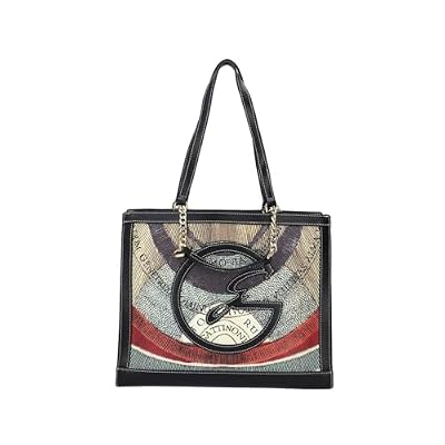Gattinoni Shopping Bag Grande Planetarium classic con Logo e Finitura in Pelle - da Donna - in Tela spalmata e stampata - Stampa Planetarium - Multi colore, Taglia Unica