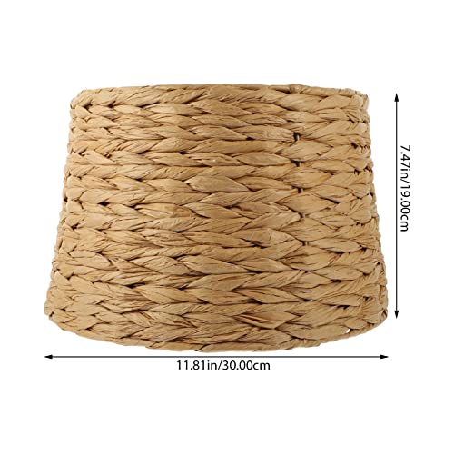 Osaladi Woven Seagrass Lamp Shade Drum Hanging Pendant Light Shade Chandelier Light Cover Replacement Weave Lighting Rattan Ceiling Light Fixture For Zen Decor #TOP5