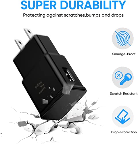 Adaptive Fast Charging Usb Wall Charger Adapter Compatible Samsung Galaxy S21 S20 S10 S6 S7 S8 S9 / Edge/Plus/Active, Note 5 8, Note 9, Note 10, Lg Quick Charge, Android Phone Travel Plug (2 Pack) #TOP3