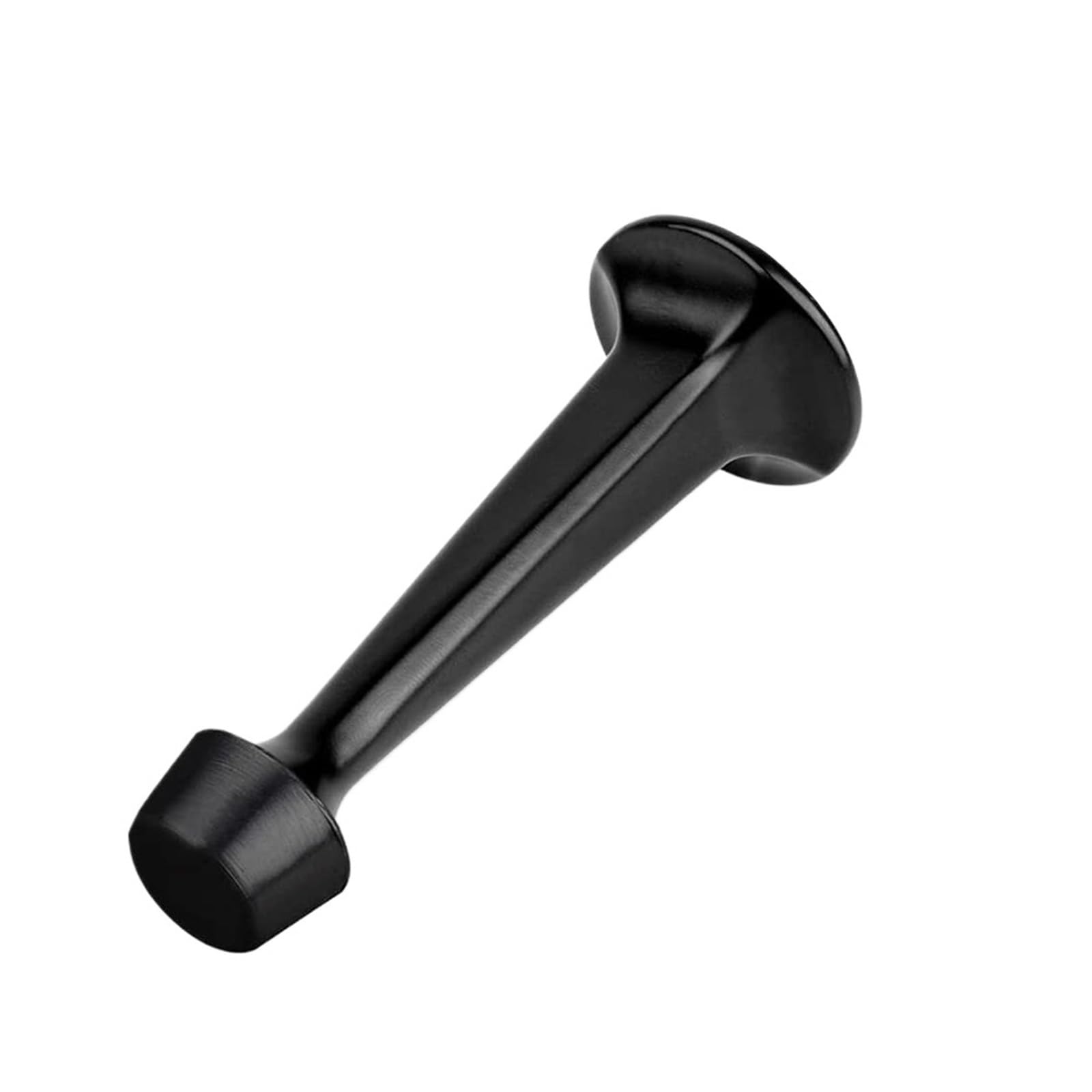 Door Stop Zinc Alloy Door Stopper Wall-Mounted Rubber Holder Wall Protector Buffer Damper for Floor(Black)