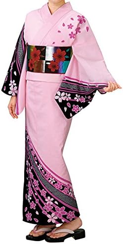 Amazon 踊り衣裳 反物 王印 本絵羽ゆかた 薄ピンク 黒 レディース 浴衣 通販