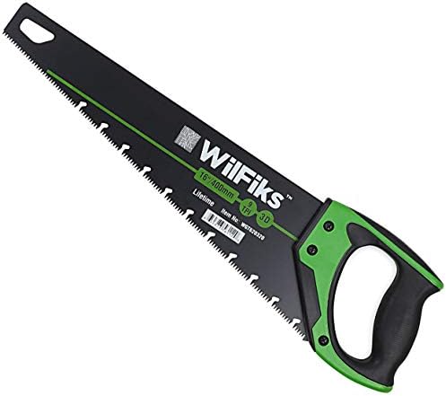 WilFiks 16” Pro Hand Saw, Perfect for Sawing, Trimming, Gardening, Pruning & Cutting Wood, Drywall, Plastic Pipes & More, Razor Sharp Blade, Comfortable Ergonomic Non-Slip Handle