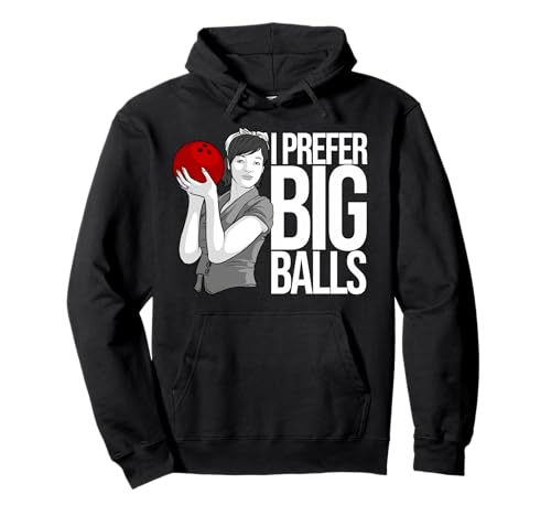 Regalo fresco de bolos para las mujeres divertido I Prefer Big Balls Broma Sudadera con Capucha