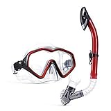 Tauchmaske, Tauchmaske Schnorchelset Schnorchel Weitsicht Gehärtetes Glas Anti-Leck Dry Top Professionelle