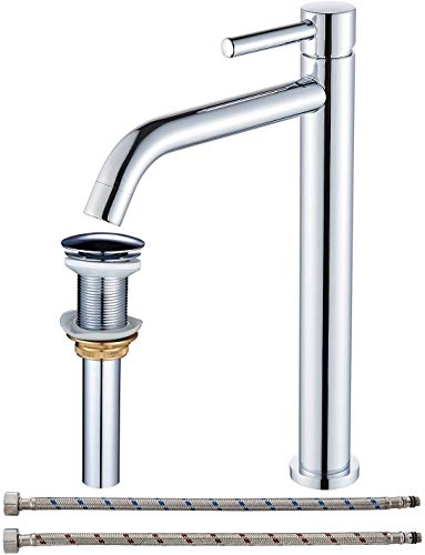 Senlesen Single Handle Bathroom Vessel Sink Faucet Tall Bathroom Vanity Basin Mixer Tap Chrome Finished #TOP15