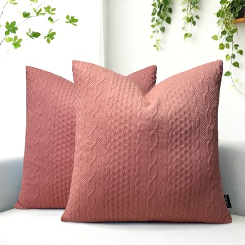 Booque Valley Throw Pillow Covers, Pack of 2 Super Soft