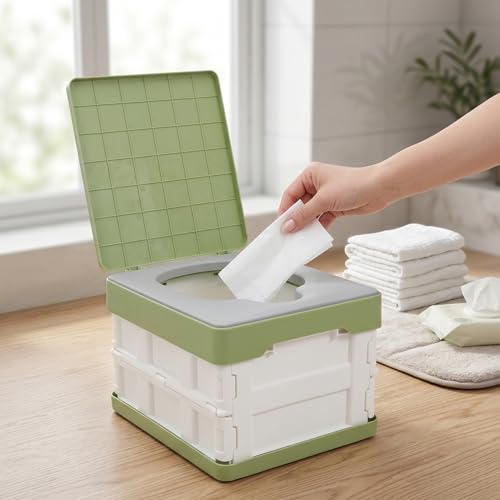 Generic Foldable Travel Potty with PU Soft Seat and Removable Cushion for Baby Kids Outdoor Trips Car Rides