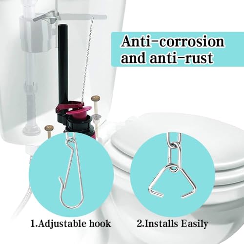 Toilette Griff Kette Edelstahl,Toilette Klappe Kette Universal,Toilette Klappe Heben Kette Ersatz Kit Für Meiste Toilette Flappern,3 Stück Toilettenschüssel Kette Edelstahl Silber