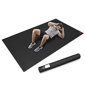 SHANTI NATION – Cardio Mat – Esterilla de fitness grande – larga y ancha (2,5 x 1,5 m) – Incluye bolsa de almacenamiento – para entrenamientos intensos – resistente a la abrasión – desinfectable – se