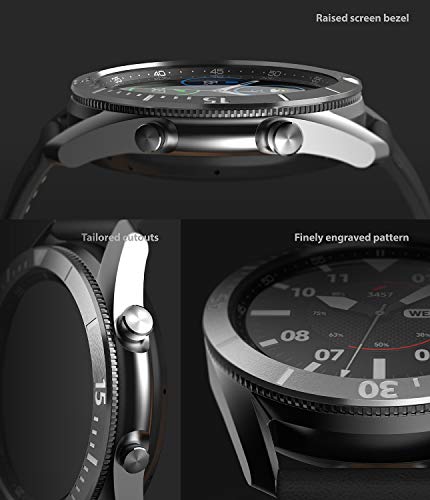 Image of Ringke Bezel Styling for Galaxy Watch 3 45mm Bezel Ring Adhesive Cover Anti Scratch Stainless Steel Protection for Galaxy Watch 3 45mm Accessory - Silver [45-02]