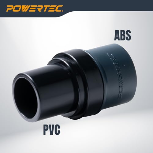POWERTEC 70463 Shop Vac Hose Adapter Fittings for POWERTEC 70347/70356 Dust Collection Hose Kit & Vacuum Hose Connecting to 1-1/4" ID or 1" OD Ports, Designed for Sander, Miter Saw & Pocket Hole Jig by POWERTEC - Image 2