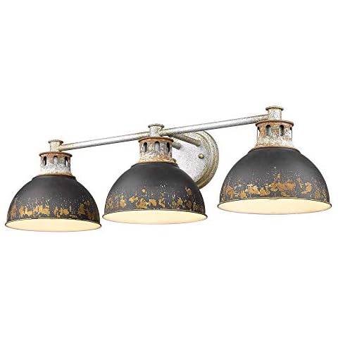 Golden Lighting 0865-BA3 AGV-ABI Traditional, Aged Galvanized Steel Cover