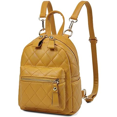 Kasqo Mini Backpack Purse for Women, Small Lightweight PU Leather Shoulder Bags Quilted Purses and Handbags Cover
