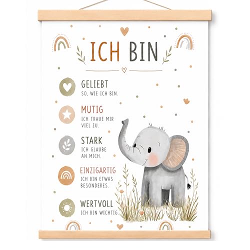 Poster de motivation enfants pour créer un rituel d'affirmations positives le matin