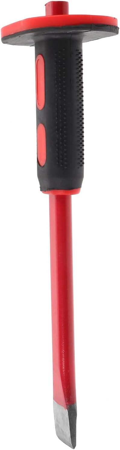 PRETYZOOM 12-inch Heavy Duty Demolishing Concrete Chisel with Hand Guard, Flat and Pointed Masonry Chisels for Carving, Breaking, and Stone Removal –