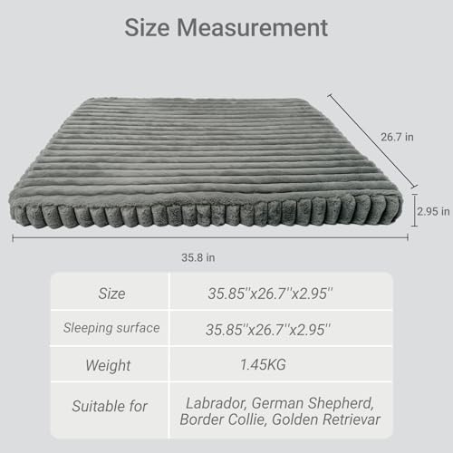 AOYOTO Orthopädisches Memory-Schaum Hundebett XXL, Wasserdicht, Rutschfestes Outdoor-Hundebett mit Abnehmbarem Waschbarem Bezug, Ideal für Große Hunde, Labradore & Bulldoggen