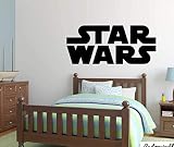 Star Wars Wall Decal | Vinyl Movie Sticker Logo for Kids Playroom, Bedroom, or Birthday Party | Boy'