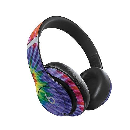 Image of MightySkins Carbon Fiber Skin Compatible with Beats Studio Pro - Tie Dye Spiral | Protective, Durable Textured Carbon Fiber Finish | Easy to Apply