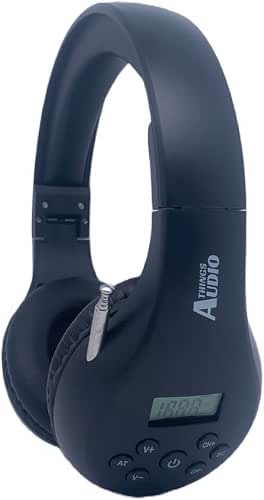 Portable Personal FM Radio Headphones, Black | Pull-out Antenna, Walking/Jogging/Relaxing,