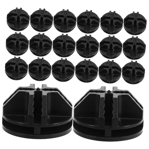 AMUSLESUR 100pcs Black Plastic Wardrobe Grid Connectors with Hidden Design