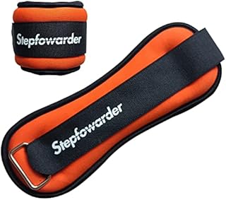 Stepfowarder Ankle/Wrist Weights, 0.3-1kg for a Pair, Three Optional Colors & Weights with Adjustable Strap, 2 Pack