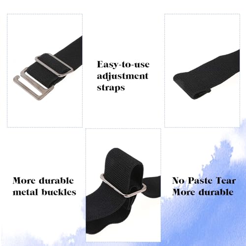 1 Pair/ 2PCS Elastic Belt, Newly Upgraded Side Belts No Buckle Belt Loops for Pants, 1.18 Inch Wide Belt Loops for Men, Women4