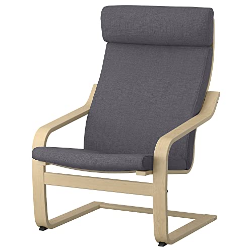 Ikea POÄNG armchair, birch veneer/Skiftebo dark grey