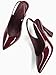 gihubafuil Women's Fashion Pumps Closed Pointed Toe High Kitten Heels Casual Slingback Slip-on Dress Shoes, Burgundy, Size 8