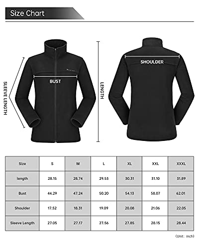 Camelsports Men's Full Zip Polar Fleece Jacket Long-Sleeve Lightweight Winter Coat Windproof Classic Pullover For Hiking Work #TOP6