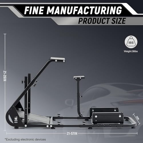 Marada Racing Simulator Cockpit with TV Bracket Mounting Holes Fit for Logitech/Fanatec/Thrustmaster G923 G27 G29 G920 T300, Adjustable Driving Simulator, No Steering Wheel Pedal TV Seat - Thumbnail 5