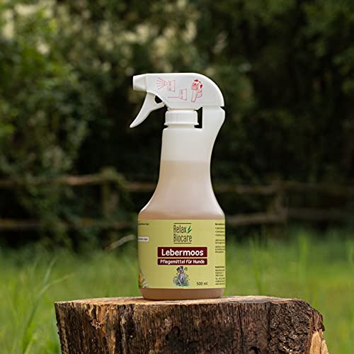 Relax Biocare Lebermoos Spray für Hunde 500 ml - Pflegemittel für Hunde - aus 100% natürlichen Zutaten
