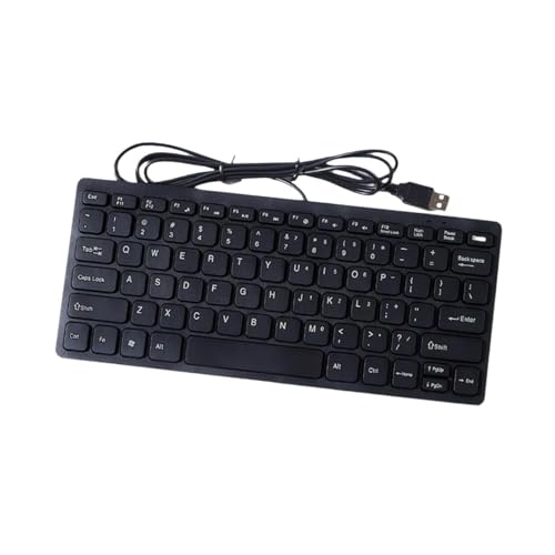 Image of Zanthicia Portable K1000 Wired Keyboard Provides Excellent Silent Typing Function With Professional In Compact Form Factor USB Wired Keyboard Comfortable Typing Experience, Black, 285x122x21mm