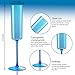 YOUBET 24 Pack Blue Champagne Flutes Plastic - 6 Oz Clear Blue Champagne Glasses - Disposable Plastic Wine Toasting Glasses for Party Birthday Anniversary Wedding & Thanksgiving