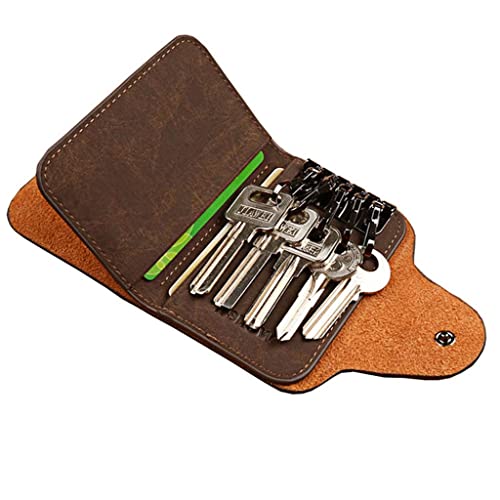 Sac à clés mâle multifonction et couverture fine pour porte de maison en cuir - 3