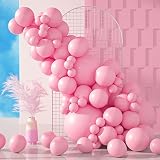 MOMOHOO Baby Pink Balloons Different Sizes - 100Pcs 5/10/12/18 Inch Baby Pink Balloons Birthday Part
