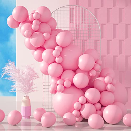 Momohoo Baby Pink Balloons Different Sizes - 100Pcs 5/10/12/18 Inch Baby Pink Balloons Birthday Party Balloons, Gender Reveal Latex Balloons For Girl Baby Shower, Valentines Balloons Pink Party Decor #TOP5