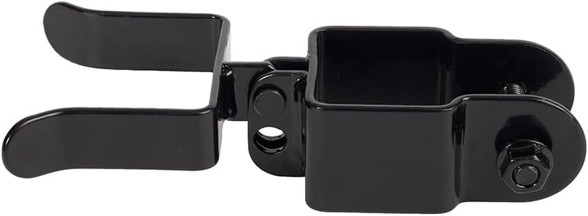 Versai 1.5 in. x 2 in. Gloss Black Steel Gate Fork Latch